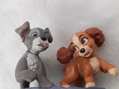 Disney PVC Figure Lady and The Tramp Dog Cake Topper Indonesia 1.5″ Toy Cute