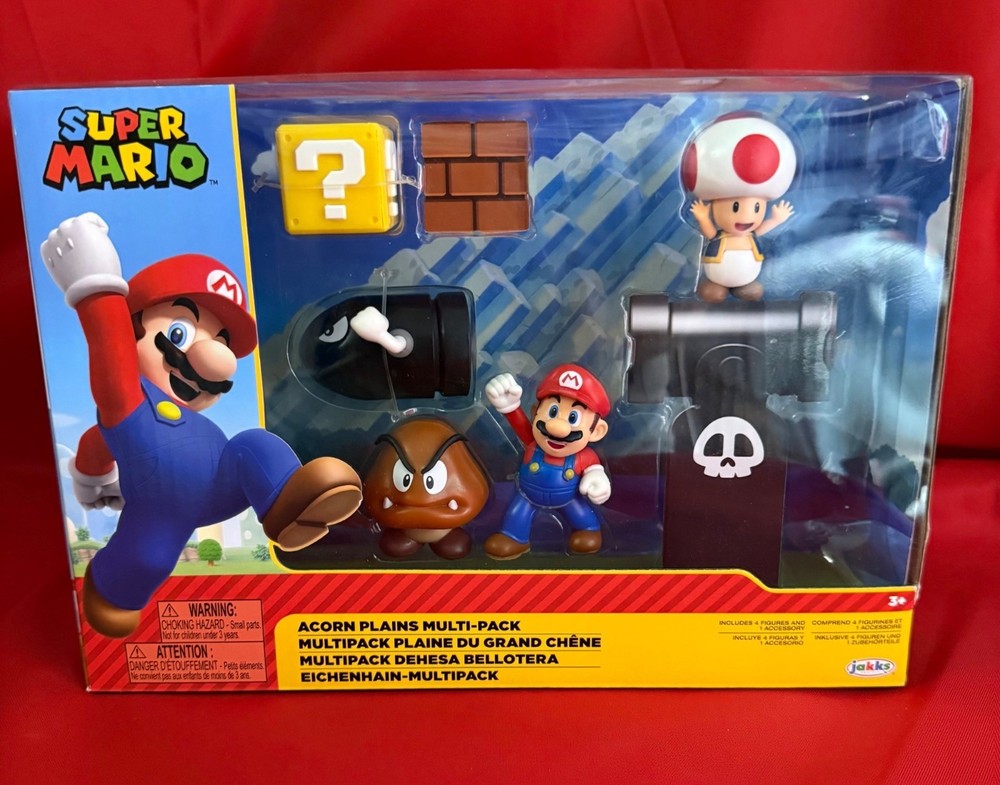 Super Mario Acorn Plains Multi Figure Set – 2.5 Inch