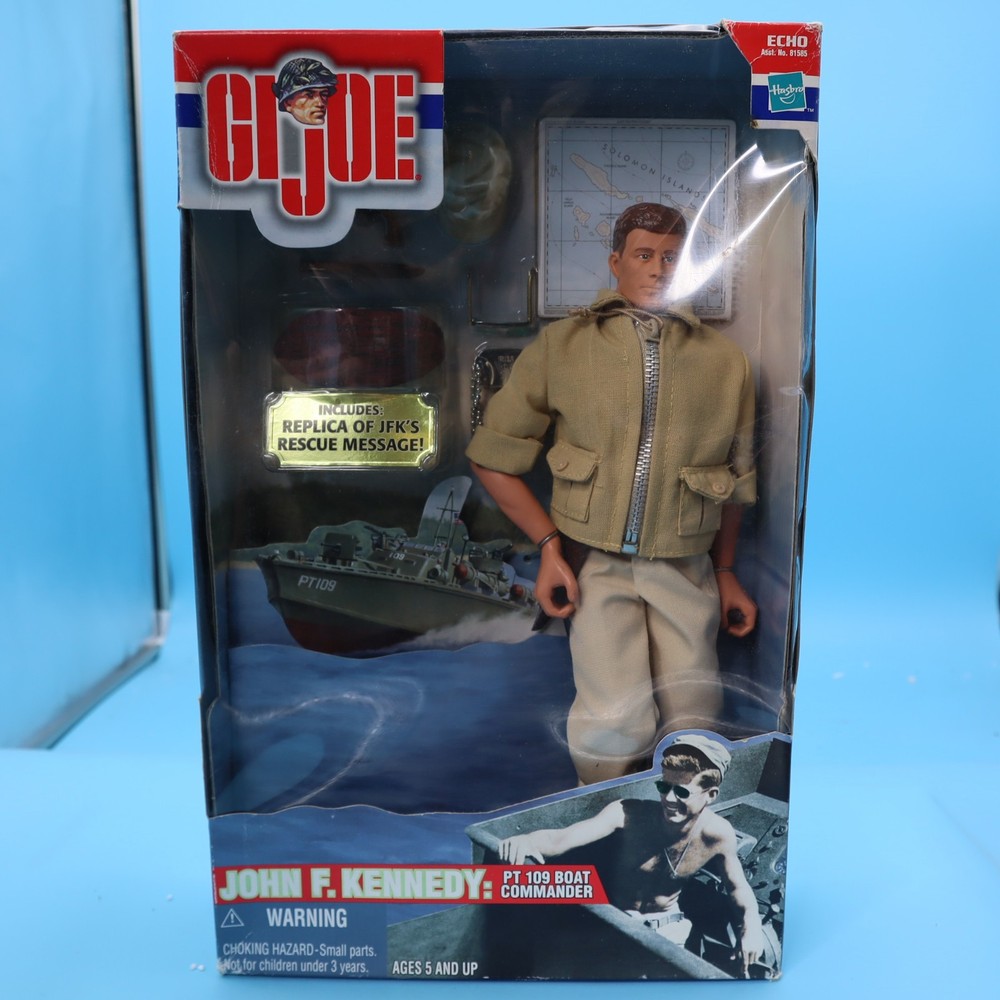 GI Joe John F Kennedy PT 109 Boat Commander Figure 12″ Vintage 2000 Hasbro NIB