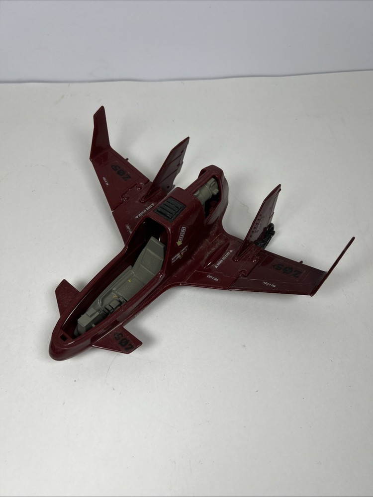 1986 GI Joe Cobra Terror Drome Firebat Jet Plane Incomplete Damaged For Parts