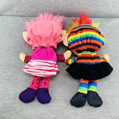 Flip Zee Trolls 2 in 1 Plush Rainbow Galore & Pretty in Pink Toy