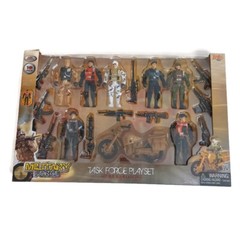 Military Force Task Force Playset 4″ Action Figures 18 Pieces Motorcycle Ages 3+