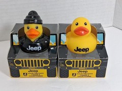 (2)Jeep Branded 2″ Ducks in Paper Jeep 4×4 Box Series 1 New You Pick The Color