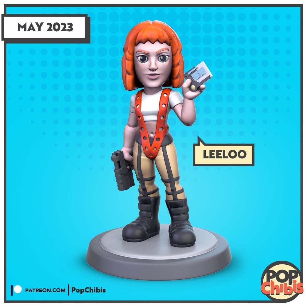 Leeloo | POP | CHIBI | 60mm base | 1:20 | 3D print | Model Kit
