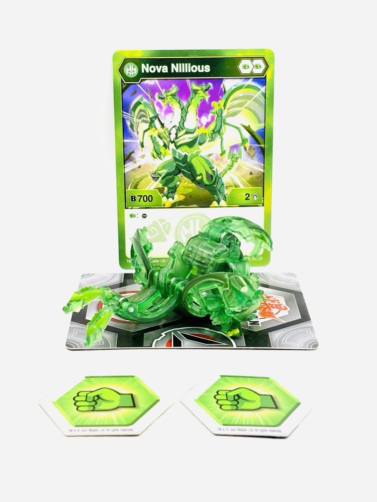Bakugan Legends Ventus Nova Nillious Green Light-Up B700 + Cards & Bakucores