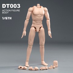 1/6 Male Pale Skin Narrow Shoulder Soldier Body For 12in Action Figure Model