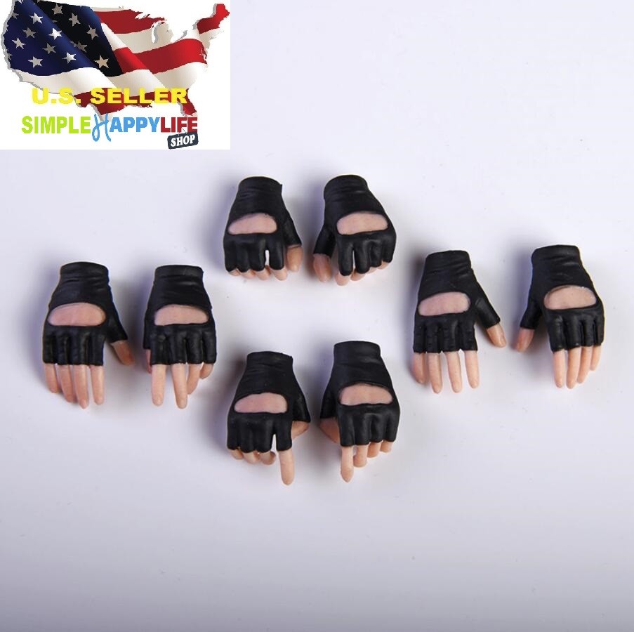 1/6 scale female black gloves gun hold hands for 12″ figure Phicen worldbox❶USA❶