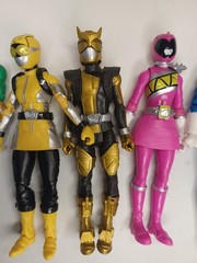 Power Rangers Space Blue,Pink,Red,Green,Yellow,Gold Lot Of 6