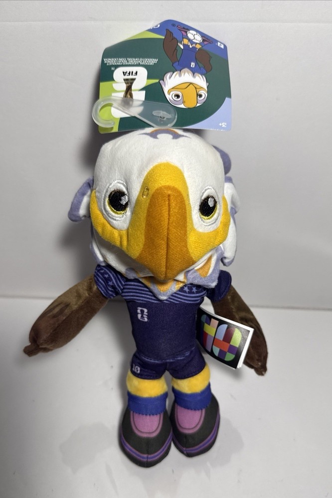 Jazwares FIFA® World Cup 2026 USA 10” Plush Official Clutch™ Bald Eagle NWT