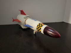 Battery Powered Space Rocket 1960s MARS 3 Vintage Original 100% COMPLETE w Box