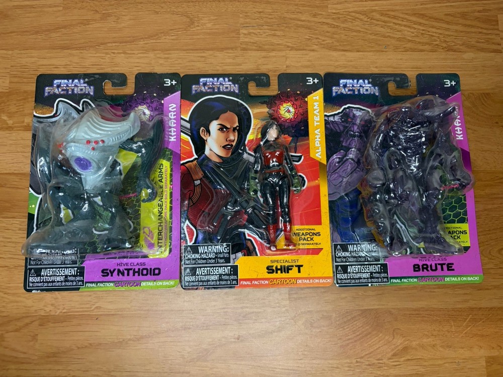 3 Pack Final Faction Kharn Hive: BRUTE, SYNTHOID & Shift Action Figures – New