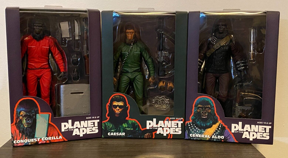 NECA PLANET OF THE APES Series 3 SDCC 2015 Exclusive 3pk ALDO, CEASAR, CONQUEST