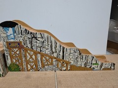 Thomas Tank Engine wooden tracks Gold Mine Mountain overpasses LARGE LOT