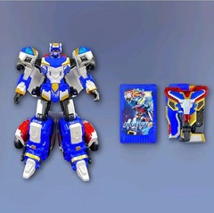Metal Cardbot S Season2 BLUE COP S Transformer Robot Police Car Figure Toy