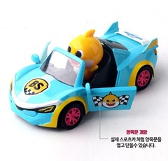 Pinkfong Baby Shark Metal Sports Car Pull Back Door Open Die Cast