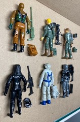 GI Joe Vintage Figure Lot of 6 Flash Short Fuze Roadblock Baroness Eels Snowserp