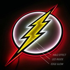 THE FLASH DC LOGO LIGHT Large LED 23″ Store Display Comic Sign BRANDLITE