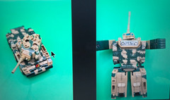 Vintage 1983 Bandai Machine Robo Gobots Tank Robo Loose Missing Front Tire