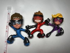 Ninja kidz Clubz Kids Action Figure Lot Of 3 cyber