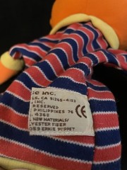 Vintage Sesame Street Ernie Plush Hand Puppet Doll Toy by Applause