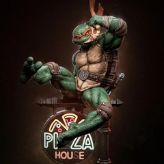 Teenage Mutant Ninja Turtles (Fan Art) – 3D printed Diorama kit (CA3D) 1:8