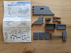 1984 GI JOE MISSILE DEFENSE UNIT Lot Hasbro ARAH PARTS Not Complete VTG Manual