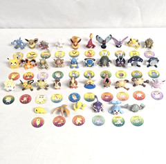RARE Tomy Pokémon Vintage LOT of 36 Pokemon Figures w/ Matching Pogs CGSTJ 90s