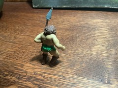 Caveman Warrior with Spear 1987 HG Toys Vintage PVC Figure 2.5″