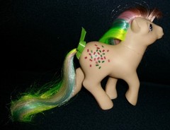 Rose: My Little Pony MLP Vintage Rainbow Pony Confetti #2 VERY GOOD glittery G1