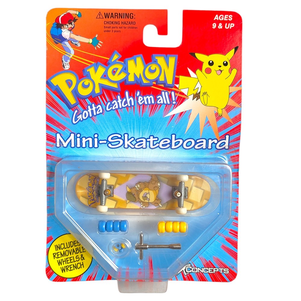 Vintage Pokémon Finger Mini Skateboard Kangaskha NIB XConcepts New Sealed 1999