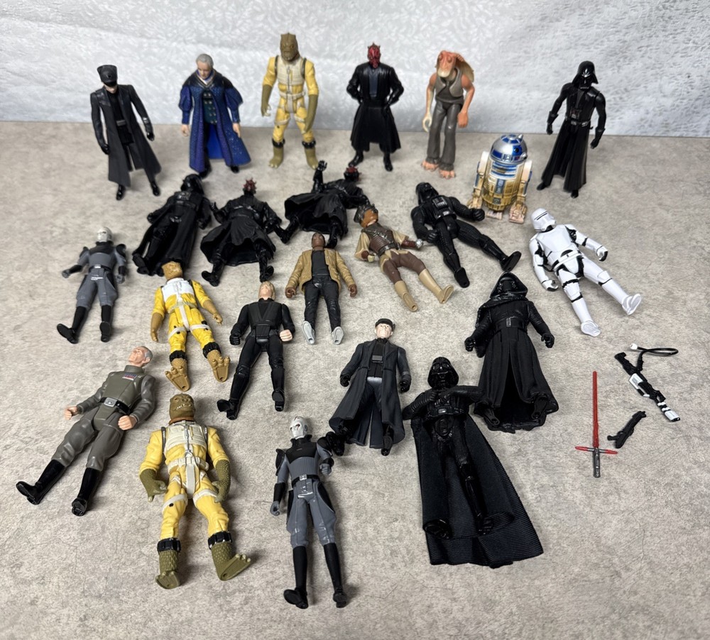Huge Lot Of Star Wars Figures Some Vintage Kenner Hasbro 4-5 Inches U30