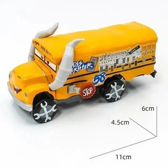 Disney Pixar Cars 3 Miss Fritter Crazy School Bus Diecast Model Toy Car Boy Gift