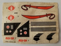 DREADNOK SWAMPFIRE 1986 STICKER SHEET DECALS GI JOE COBRA ACTION FORCE ORIGINAL