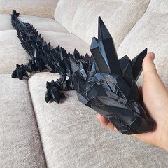 Giant Crystal Dragon 60 Inches 3D Printed
