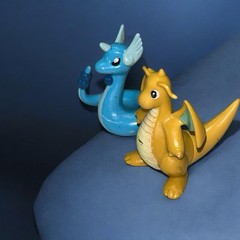 Vintage TOMY Pokemon Dragonite Dragonair 1999 CGTSJ Figure Set
