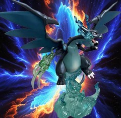 Pokemon Mega Charizard X Action Figure Black Charizard Anime Figurine PVC 7 Inch