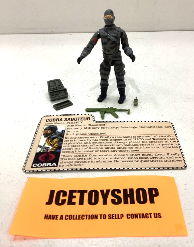 VINTAGE GI JOE 1984 FIREFLY SERIES 3 V1 COMPLETE FILE CARD