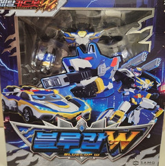 Metal Cardbot W BLUECOP W Transforming Patrol Car Robot Action Figure Korean Toy