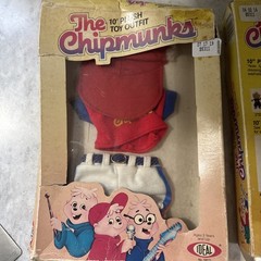 1983 Ideal Alvin And The Chipmunks Plush Toy Outfits 10” Lot Of 4 New Fast Ship