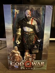 NECA God of War Kratos Action Figure Adjustable w/ Axe, Dagger & Shield
