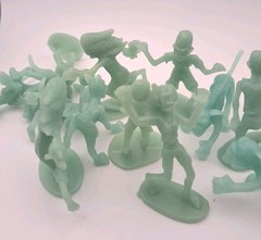 Glow-in-the-Dark Zombie Action Figures Toys SCS Direct, Lot of 11.6 oz