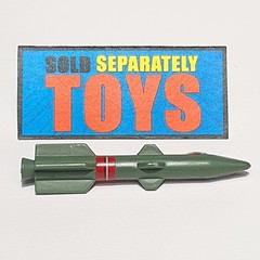 GI Joe Ammo Dump Unit 109MM MISSILE w sticker rocket original 1985 playset part
