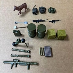 1:18 Expedition Team and Accessories Military Model soldier Jeep bridge set Gift