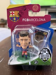 SoccerStarz Neymar Jr FC Barcelona Plastic Figure w/ Top Trumps Card NIB