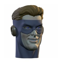 The Shield MLJ Custom Action Figure Head 1:9 or 1:6 Mego