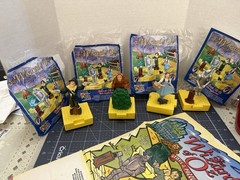 Blockbuster Wizard of Oz Set 4 Movable Toys 1997 Dorothy Scarecrow Tin Man Lion