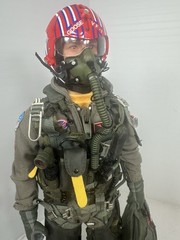 1/6 US NAVY F-14 “TOP GUN” GOOSE ANTHONY EDWARDS TOMCAT FIGHTER PILOT +STAND