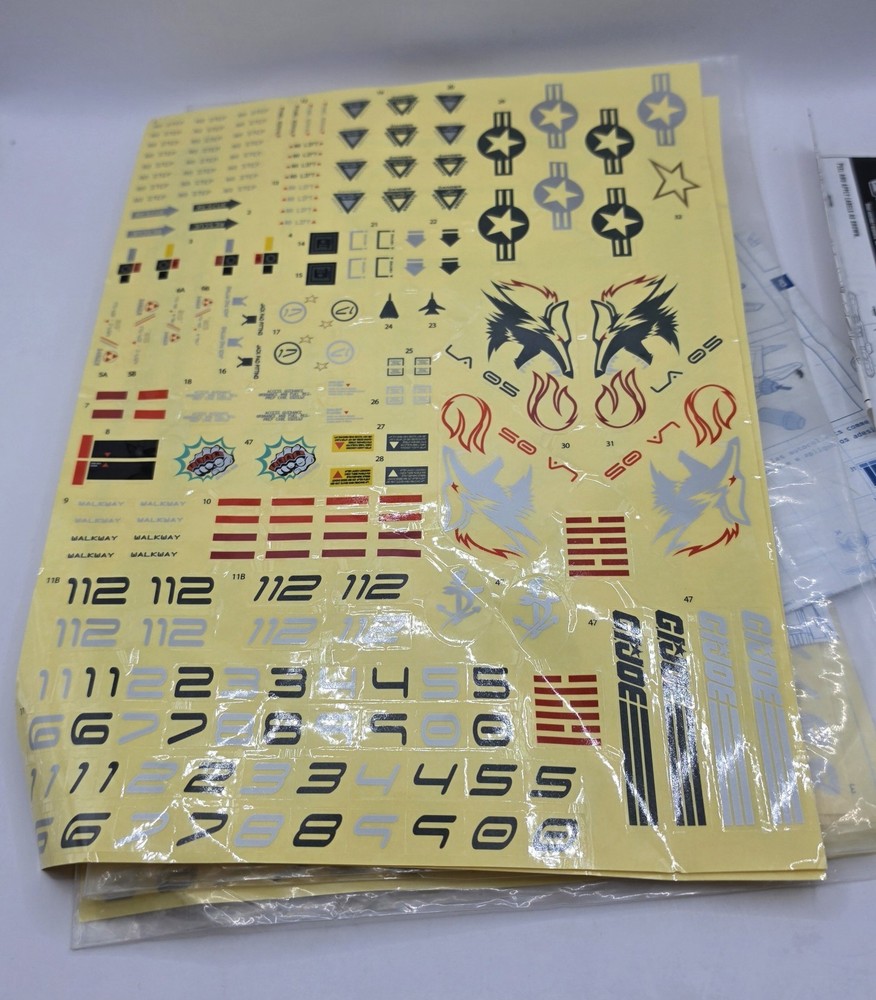 G.I. Joe Vehicle SILENT STRIKE Skystriker Blueprints & Stickers Set Of 2