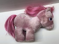 Vintage Hasbro Softies MLP Lickety Split Plush 1984 Pre-owned