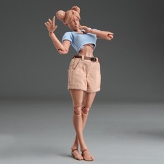 USA Romankey X COWL 1/12 Girl Action Figure Body 6in Female Joint Black Body Toy